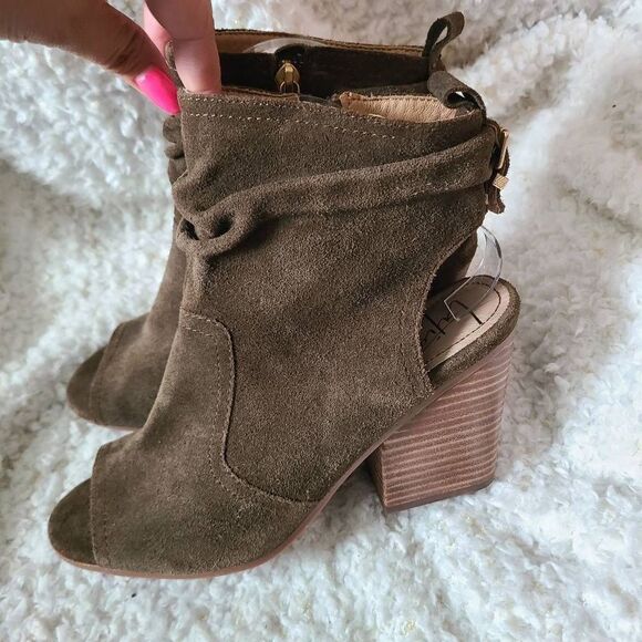 Latigo Arma Open Toe Leather Booties sz 9 - Picture 3 of 9